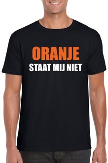 Bellatio Decorations Oranje staat mij niet t-shirt zwart heren 2XL - Feestshirts