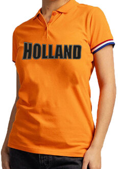 Bellatio Decorations Oranje supporter poloshirt voor dames - oranje - HOLLAND - Koningsdag / EK WK
