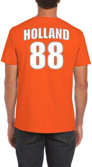 Bellatio Decorations Oranje supporter t-shirt met rugnummer 88 - Holland / Nederland fan shirt voor heren