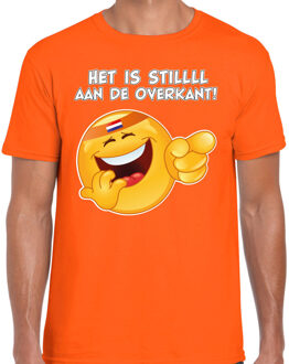 Bellatio Decorations Oranje supporter T-shirt voor heren - emoji - oranje - EK/WK voetbal supporter - Nederland 2XL