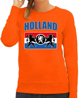 Bellatio Decorations Oranje sweater / trui Holland/ Nederland supporter Holland met een Nederlands wapen EK/WK voor dames