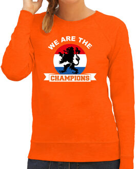 Bellatio Decorations Oranje sweater / trui Holland / Nederland supporter we are the champions EK/ WK voor dames