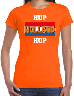 Bellatio Decorations Oranje t-shirt hup Holland hup voor dames - Holland / Nederland supporter shirt EK/ WK
