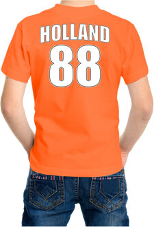 Bellatio Decorations Oranje t-shirt met rugnummer 88 - Holland / Nederland fan shirt voor kinderen