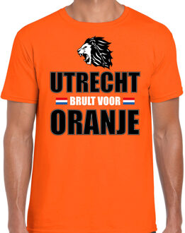 Bellatio Decorations Oranje t-shirt Utrecht brult voor oranje heren - Holland / Nederland supporter shirt EK/ WK