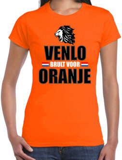 Bellatio Decorations Oranje t-shirt Venlo brult voor oranje dames - Holland / Nederland supporter shirt EK/ WK