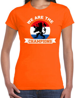 Bellatio Decorations Oranje t-shirt we are the champions voor dames - Holland / Nederland supporter shirt EK/ WK