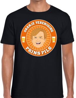 Bellatio Decorations Oranje vereniging Prins Pils t-shirt zwart heren L - Feestshirts