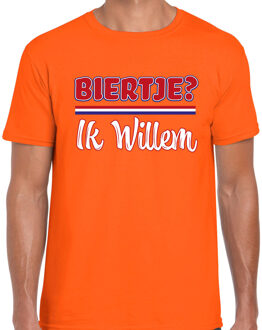 Bellatio Decorations Oranje verkleed t-shirt Koningsdag - biertje Ik willem - heren - oranje 2XL - Feestshirts