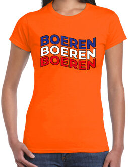 Bellatio Decorations Oranje verkleed t-shirt Koningsdag - boeren protest - dames 2XL - Feestshirts