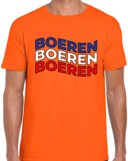 Bellatio Decorations Oranje verkleed t-shirt Koningsdag - boeren protest - heren 2XL - Feestshirts