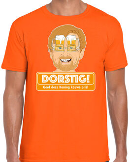 Bellatio Decorations Oranje verkleed t-shirt Koningsdag - dorstig - Willem - heren 2XL - Feestshirts