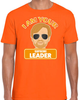 Bellatio Decorations Oranje verkleed t-shirt Koningsdag - I am your leader - Willem - heren 2XL - Feestshirts