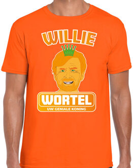 Bellatio Decorations Oranje verkleed t-shirt Koningsdag - willie wortel - heren 2XL - Feestshirts