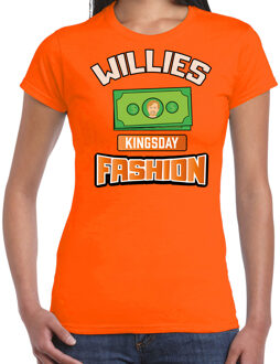 Bellatio Decorations Oranje verkleed t-shirt Koningsdag - willies kingsday fashion - dames 2XL - Feestshirts