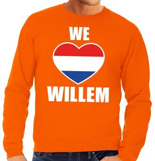 Bellatio Decorations Oranje We Love Willem sweater voor heren
