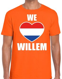 Bellatio Decorations Oranje We Love Willem t-shirt voor heren