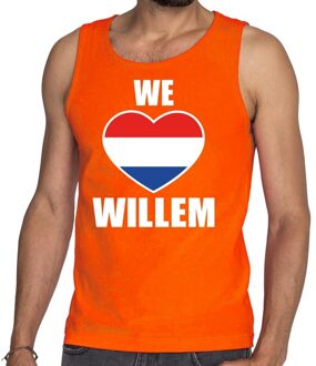Bellatio Decorations Oranje We Love Willem tanktop / mouwloos shirt voor heren