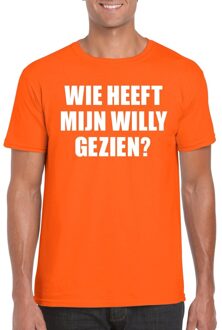 Bellatio Decorations Oranje Wie heeft mijn Willy gezien shirt heren - Oranje Koningsdag kleding 2XL