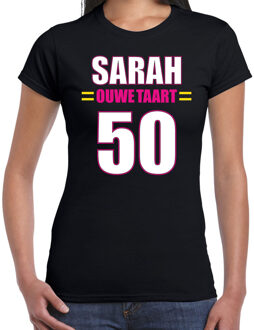 Bellatio Decorations Ouwe taart 50 jaar verjaardag shirt Sarah zwart dames cadeau t-shirt XS