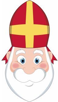 Bellatio Decorations Pakket van 25x stuks Sinterklaas uitknip knutsel maskers 26 x 27 cm