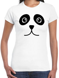 Bellatio Decorations Panda gezicht fun verkleed t-shirt wit voor dames