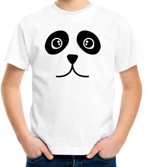 Bellatio Decorations Panda gezicht fun verkleed t-shirt wit voor kinderen