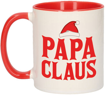 Bellatio Decorations Papa Claus koffiemok / theebeker rood kerstcadeau vader 300 ml