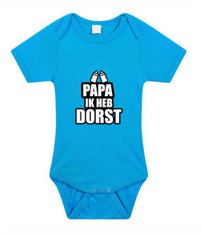 Bellatio Decorations Papa ik heb dorst cadeau baby rompertje blauw jongens 80 (9-12 maanden)