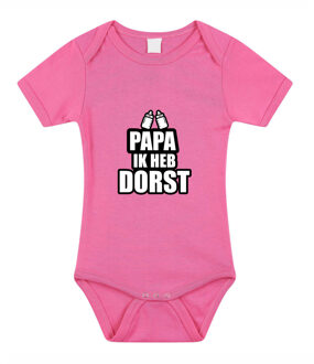 Bellatio Decorations Papa ik heb dorst cadeau baby rompertje roze meisjes 68 (4-6 maanden)