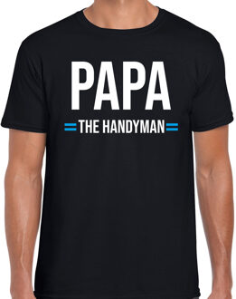 Bellatio Decorations Papa the handyman t-shirt zwart voor heren - vaderdag cadeau shirt papa