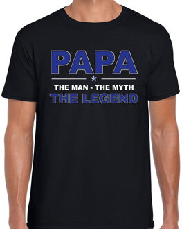 Bellatio Decorations Papa the legend cadeau t-shirt zwart voor heren M