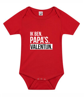 Bellatio Decorations Papas valentijn cadeau baby rompertje rood jongens/meisjes
