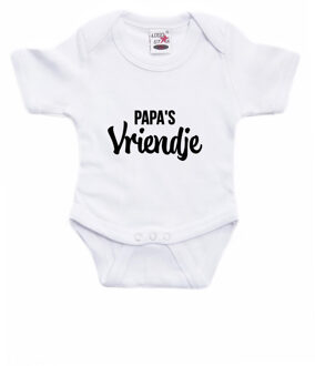 Bellatio Decorations Papas vriendje cadeau baby rompertje wit jongens 56 (1-2 maanden)