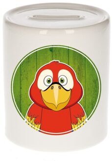 Bellatio Decorations Papegaai kado spaarpot voor kinderen 9 cm Multi