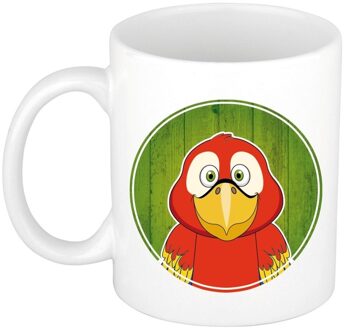 Bellatio Decorations Papegaai mok / beker voor kinderen 300 ml