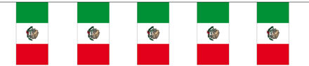 Bellatio Decorations Papieren feest slinger vlaggetjes Mexico 4 meter