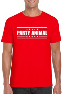 Bellatio Decorations Party animal t-shirt rood heren