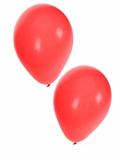 Bellatio Decorations Party ballonnen - 10x stuks - rood - 27 cm