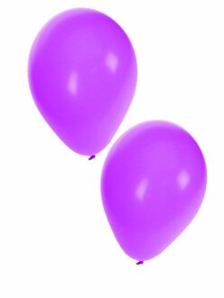 Bellatio Decorations party ballonnen - 25x stuks - paars - 27 cm - verjaardag - versiering