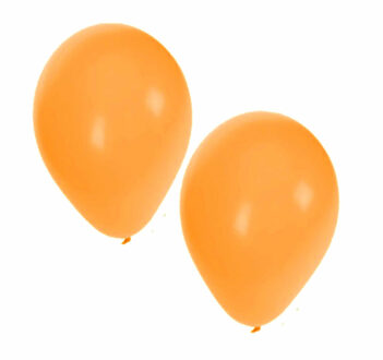Bellatio Decorations party ballonnen - 50x stuks - oranje - 27 cm - verjaardag - versiering