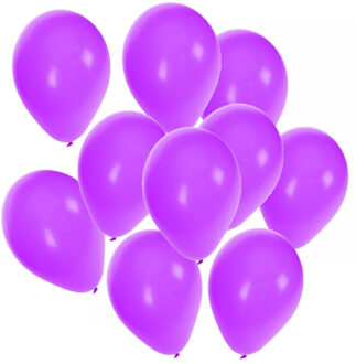 Bellatio Decorations party ballonnen - 75x stuks - paars - 27 cm - verjaardag - versiering