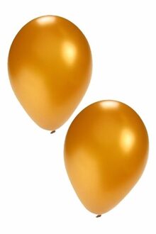 Bellatio Decorations Party ballonnen - goud - 75x stuks - dia 27 cm - feestartikelen/versieringen