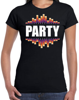 Bellatio Decorations Party fun tekst t-shirt zwart dames 2XL