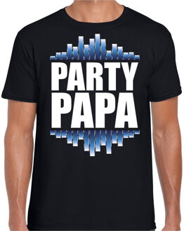 Bellatio Decorations Party papa fun tekst t-shirt zwart heren