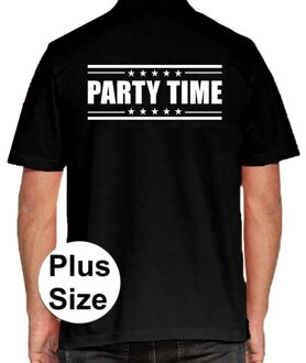 Bellatio Decorations Party time grote maten poloshirt zwart voor heren 3XL