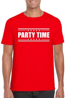 Bellatio Decorations Party time t-shirt rood heren 2XL