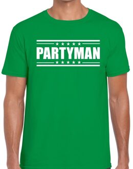 Bellatio Decorations Partyman t-shirt groen heren 2XL