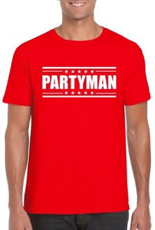 Bellatio Decorations Partyman t-shirt rood heren 2XL