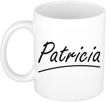 Bellatio Decorations Patricia voornaam kado beker / mok sierlijke letters - gepersonaliseerde mok met naam - Naam mokken Multikleur